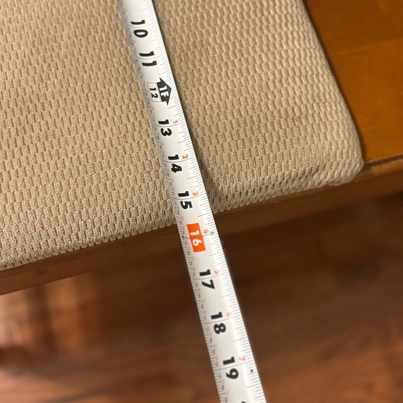 Vintage Gossip Bench Wooden Chair Desk Storage Shelf Telephone Table Tan cushion - Picture 12 of 16